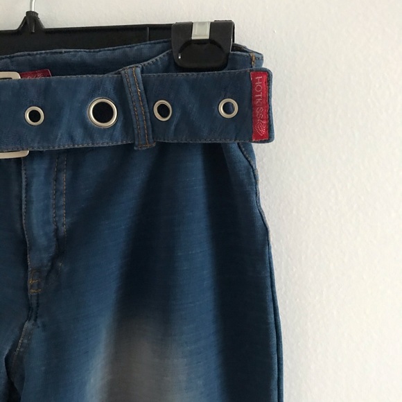 COPY - NWOT Hot Kiss Low Rise Belted Bell Bottoms Blue Jeans 90’s Y2K - Picture 6 of 16